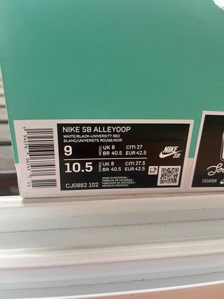 Zapatillas Nike SB Alleyoop Negras/Blancas/Rojas