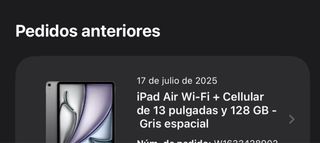 iPad Air Gris Espacial 13 pulgadas Wi-Fi + Celular