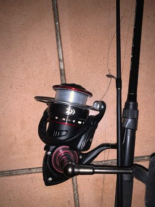 Caña de pescar Vega y carrete