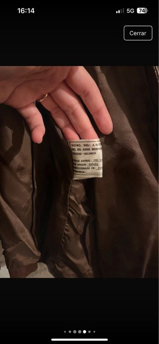 Cazadora vintage de piel marrón