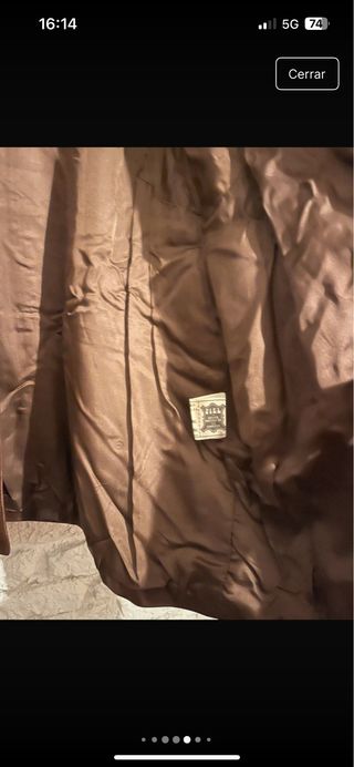 Cazadora vintage de piel marrón