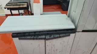 Armario terraza plástico gris/blanco