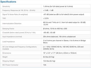 Amplificador Crown XLS1000 Plata