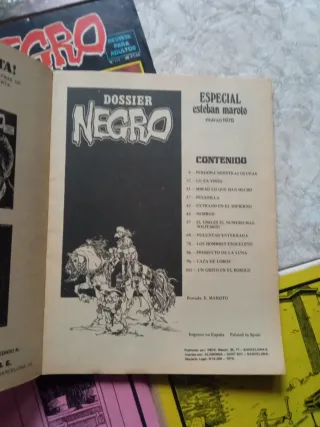 15 COMICS TERROR DOSSIER NEGRO INCLUYE ESPECIAL