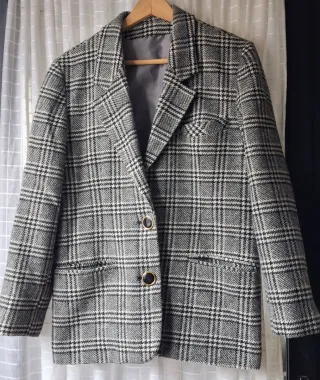 Blazer Vintage Cuadros Príncipe de Gales