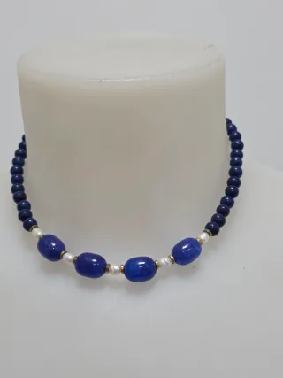 Collana Lapislazzuli e Perle