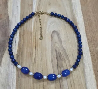 Collana Lapislazzuli e Perle
