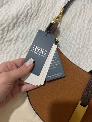 Mala Polo Ralph Lauren Castanha Dourada