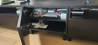 Mueble TV Ikea Negro/Marrón Besta