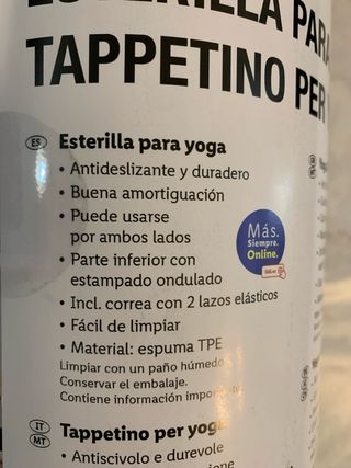 Esterilla YOGA Nueva