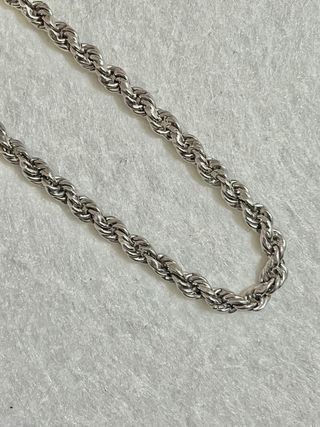 Cadena Plata 925 Diseño Cordón Cruzado