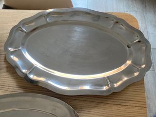 Lote bandejas vintage acero inoxidable