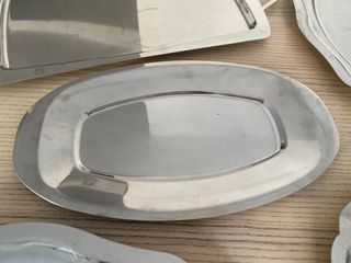 Lote bandejas vintage acero inoxidable