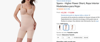 Spanx Faja Reductora Beige Talla M