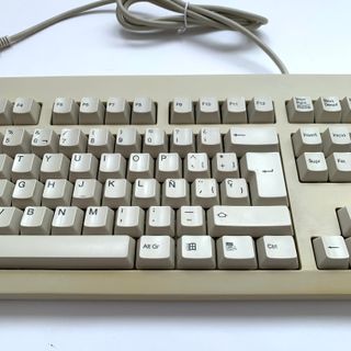 TECLADO PC VINTAGE ESTILO IBM M + RATON GENIUS