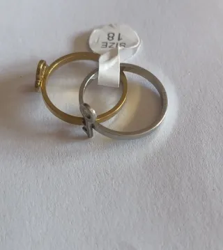 Anillos Acero Inoxidable Tallas 17 -21mm 2 unid