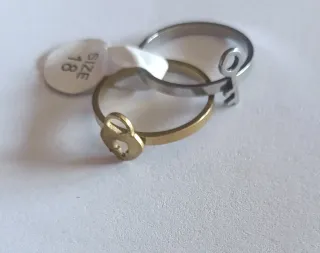 Anillos Acero Inoxidable Tallas 17 -21mm 2 unid