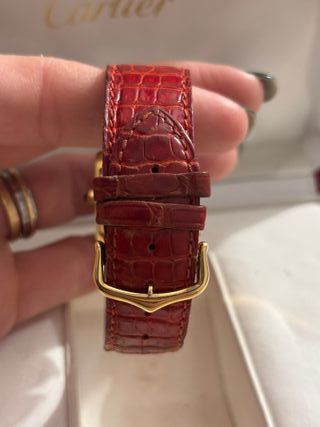 Reloj Cartier Tank Oro Correa Cuero