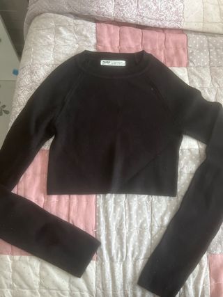 Pull and Bear Top Negro Talla XS