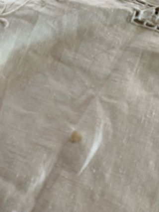 Tovaglia antica lino ricamo pizzo