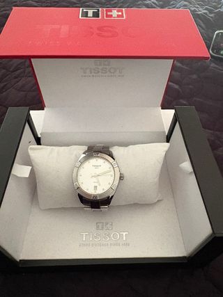 Reloj Tissot Mujer Plata y Blanco PR100
