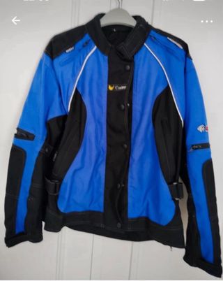 Chaqueta Moto Azul y Negra