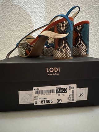 Sandalias Lodi Talla 39 Tacón Multicolor