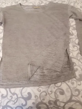 Camiseta Sfera Mujer Manga Larga Metalizada Gris