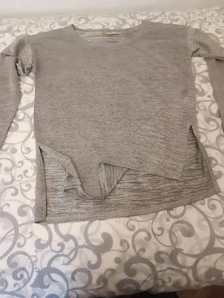 Camiseta Sfera Mujer Manga Larga Metalizada Gris