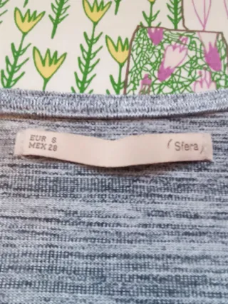 Camiseta Sfera Mujer Manga Larga Metalizada Gris