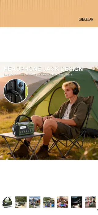 Radio de Emergencia Solar Manivela SOS