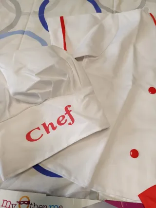 Disfraz Chef niñ@ Blanco y Rojo