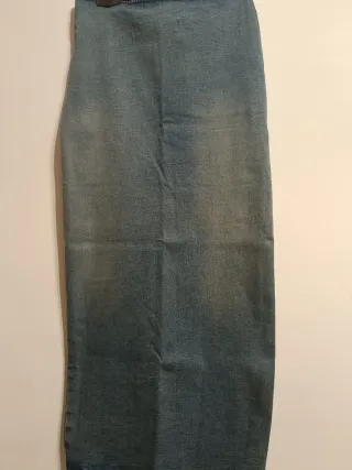 Falda vaquera elástica larga