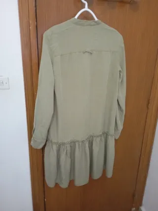 Vestido Zara Verde Oliva Talla XS