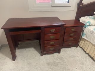 conjunto dormitorio madera caoba