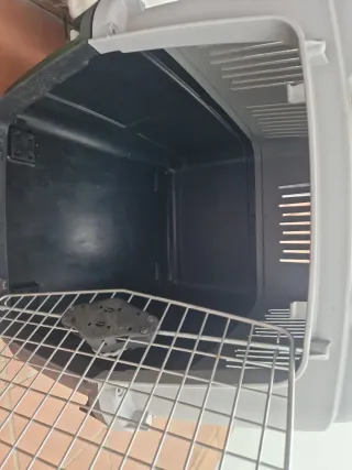 Transportín perro mediano beige/gris