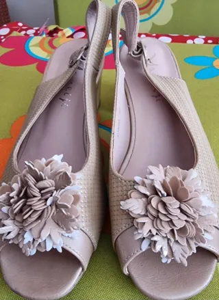 Zapatos verano mujer beige talla 37