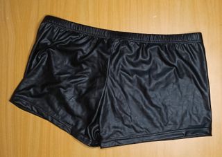 Bóxer imitación piel negro