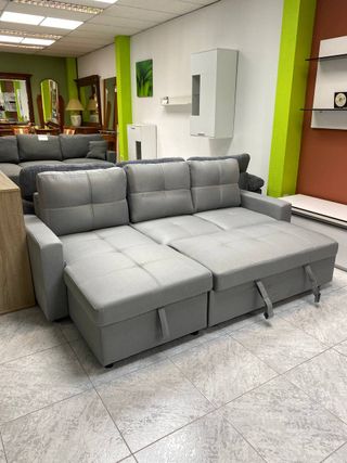 Sofá Cama Chaise Longue 3 Plazas Gris