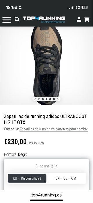 Adidas Ultraboost Light GTX Talla 40.5