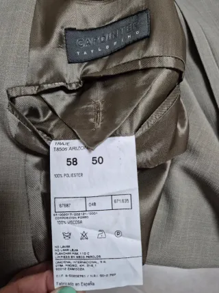 Traje completo hombre beige