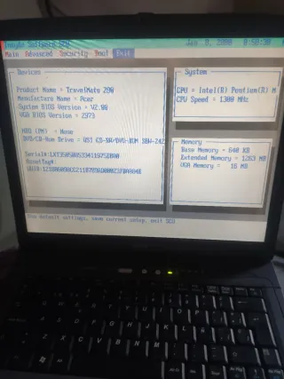 Acer TravelMate 290 Portátil (reparar o piezas)