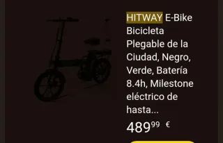 Bicicleta Eléctrica HITWAY BK5 Plegable