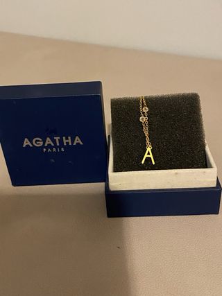 Colgante Agatha París Letra A chapado en oro