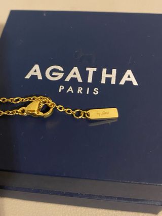 Colgante Agatha París Letra A chapado en oro
