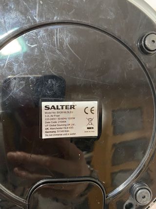 Freidora de Aire Salter Negra