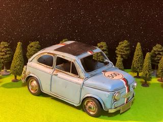 Coche Vintage Azul numero 500