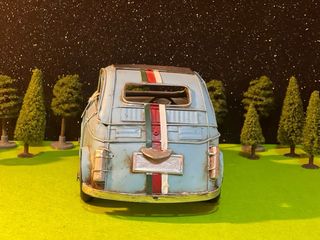 Coche Vintage Azul numero 500