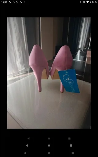 Zapatos de tacón lila plataforma