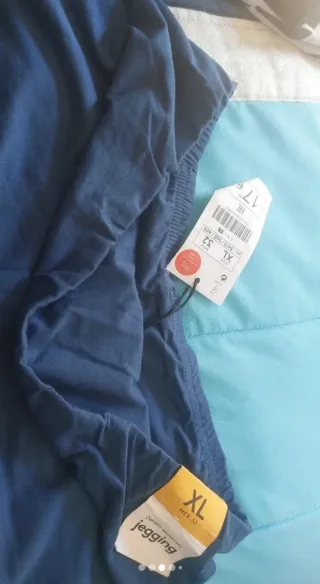 Pantalón vaquero premamá azul